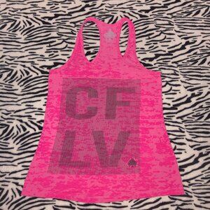 cross fitted y2k style burnout racerback tank